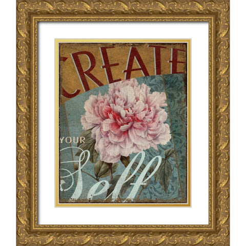 Create Yourself Gold Ornate Wood Framed Art Print with Double Matting by Donovan, Kelly