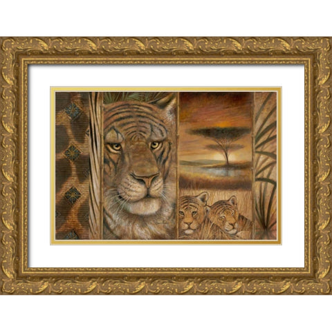 Wild and Beautiful Gold Ornate Wood Framed Art Print with Double Matting by Manning, Ruane