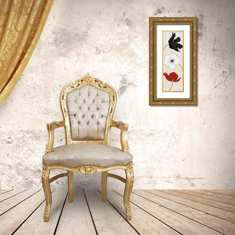 Elegante Trio II Gold Ornate Wood Framed Art Print with Double Matting by Tava Studios