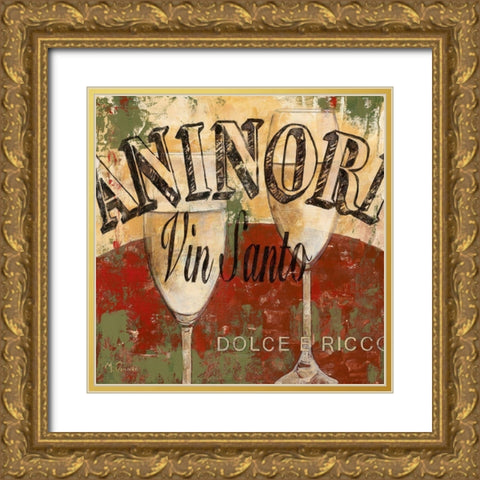 Vin Santo Gold Ornate Wood Framed Art Print with Double Matting by Donovan, Maria