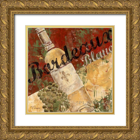 Bordeaux Blanc Gold Ornate Wood Framed Art Print with Double Matting by Donovan, Maria