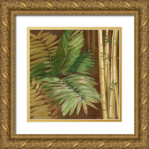 Bamboo and Palms II Gold Ornate Wood Framed Art Print with Double Matting by Luer, Pamela