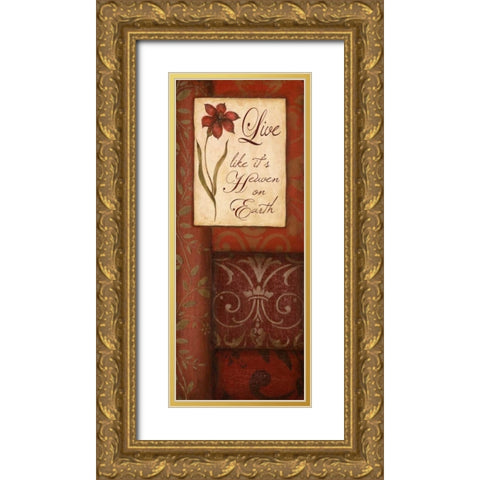 Heaven on Earth Gold Ornate Wood Framed Art Print with Double Matting by Tava Studios