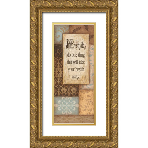 Everyday Gold Ornate Wood Framed Art Print with Double Matting by Tava Studios