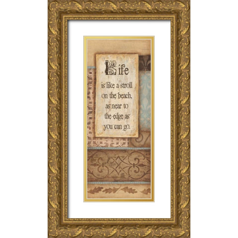 Life Gold Ornate Wood Framed Art Print with Double Matting by Tava Studios