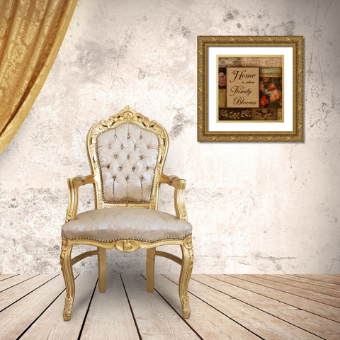 Home Gold Ornate Wood Framed Art Print with Double Matting by Tava Studios