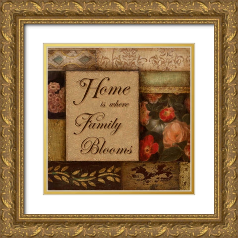 Home Gold Ornate Wood Framed Art Print with Double Matting by Tava Studios