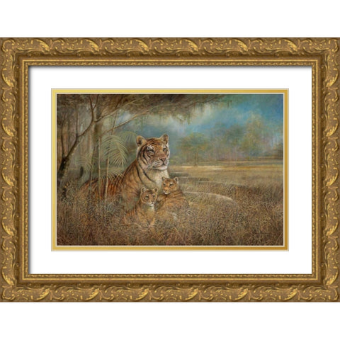 Wild and Beautiful Gold Ornate Wood Framed Art Print with Double Matting by Manning, Ruane