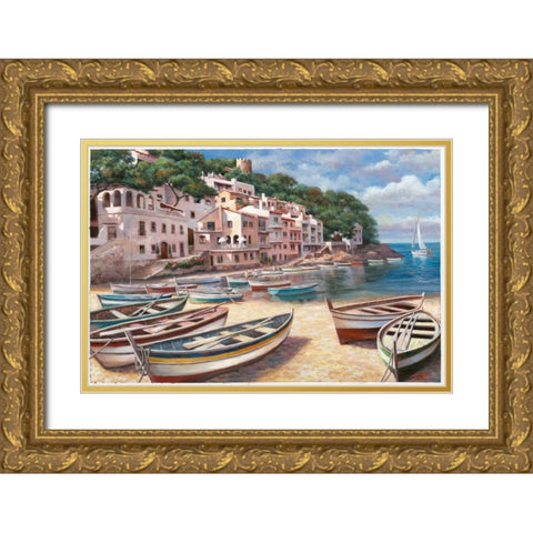Bella Mattina I Gold Ornate Wood Framed Art Print with Double Matting by Chiu, T.C.