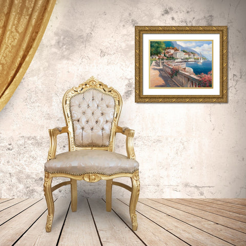 Lago di Como I Gold Ornate Wood Framed Art Print with Double Matting by Chiu, T.C.
