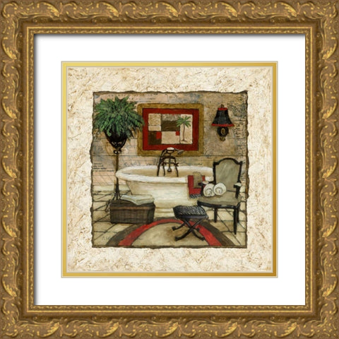 Global Spa I Gold Ornate Wood Framed Art Print with Double Matting by Olson, Charlene