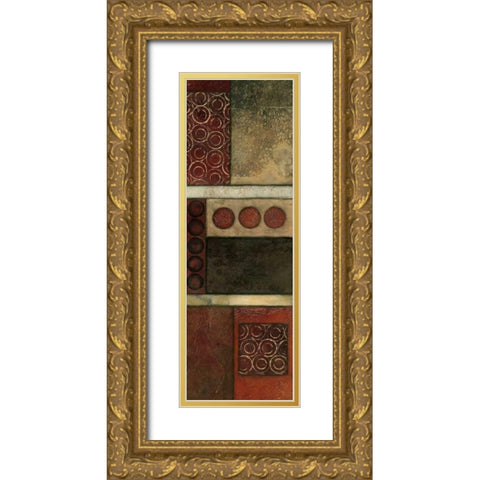 Spiced Geometric II Gold Ornate Wood Framed Art Print with Double Matting by Olson, Norm