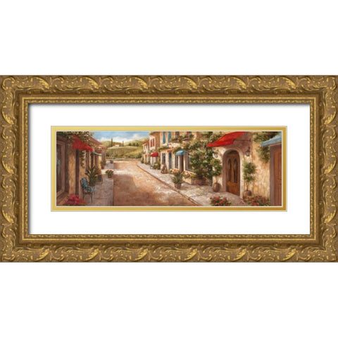 Italian Village II Gold Ornate Wood Framed Art Print with Double Matting by Nan