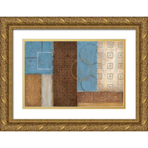 Earth and Sky I Gold Ornate Wood Framed Art Print with Double Matting by Tava Studios