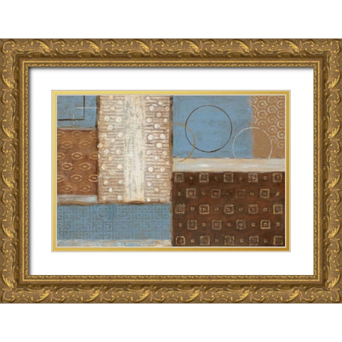 Earth and Sky II Gold Ornate Wood Framed Art Print with Double Matting by Tava Studios