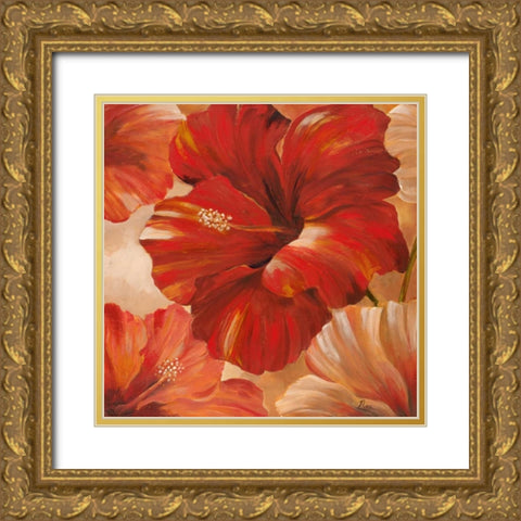 Sunlit Bloom II Gold Ornate Wood Framed Art Print with Double Matting by Nan