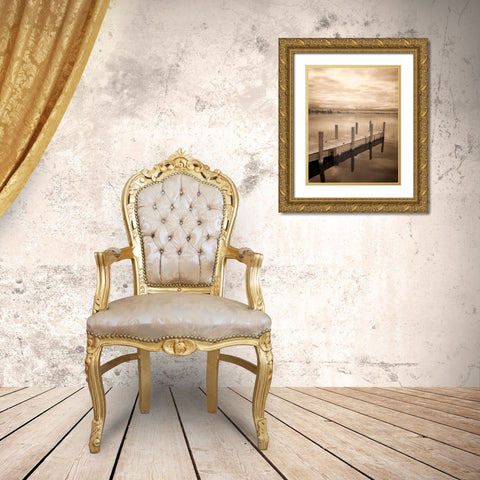 North Sky I Gold Ornate Wood Framed Art Print with Double Matting by Nagler, Monte
