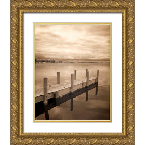 North Sky I Gold Ornate Wood Framed Art Print with Double Matting by Nagler, Monte
