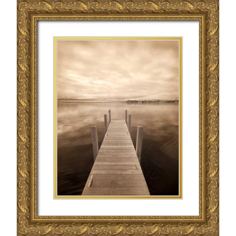 North Sky II Gold Ornate Wood Framed Art Print with Double Matting by Nagler, Monte