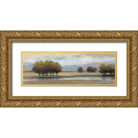 Lazy River I Gold Ornate Wood Framed Art Print with Double Matting by Chiu, T.C.
