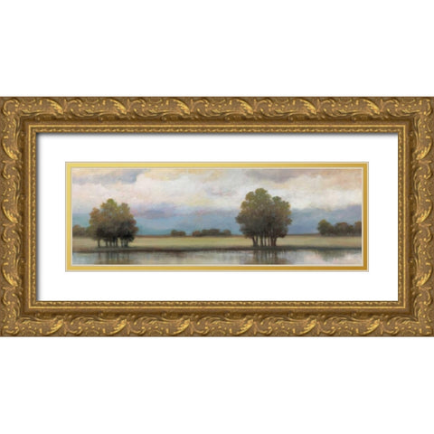 Lazy River II Gold Ornate Wood Framed Art Print with Double Matting by Chiu, T.C.