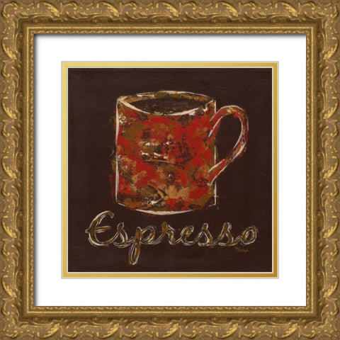 Espresso Gold Ornate Wood Framed Art Print with Double Matting by Craven, Katrina