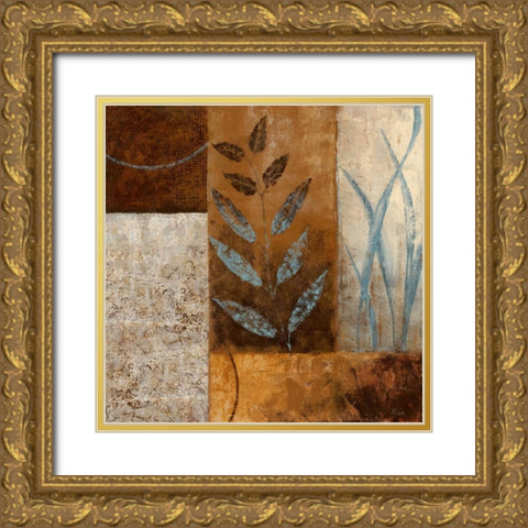 Blue Haven II Gold Ornate Wood Framed Art Print with Double Matting by Nan