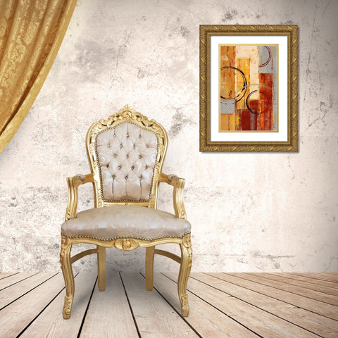 As It Goes II Gold Ornate Wood Framed Art Print with Double Matting by Donovan, Maria