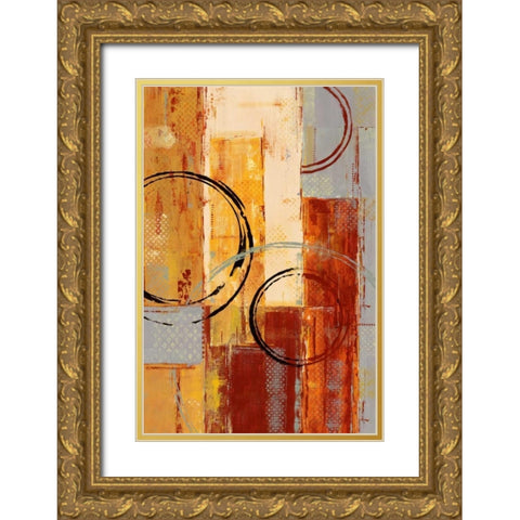 As It Goes II Gold Ornate Wood Framed Art Print with Double Matting by Donovan, Maria