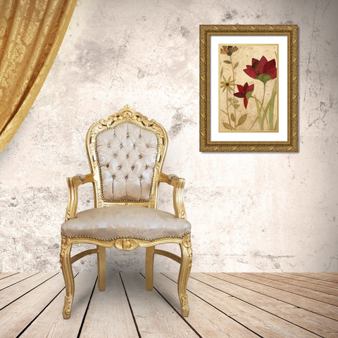 Urban Folk Art II Gold Ornate Wood Framed Art Print with Double Matting by Olson, Charlene