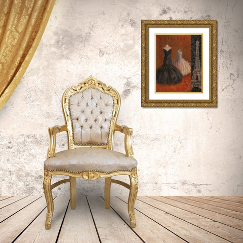 Couture II Gold Ornate Wood Framed Art Print with Double Matting by Hartmann, Lisa
