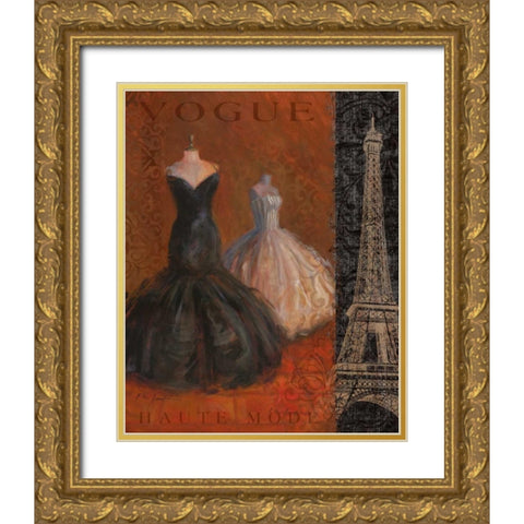 Couture II Gold Ornate Wood Framed Art Print with Double Matting by Hartmann, Lisa
