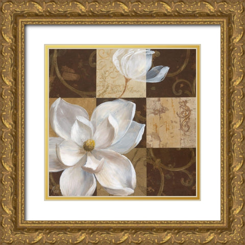 Southern Garden I Gold Ornate Wood Framed Art Print with Double Matting by Nan