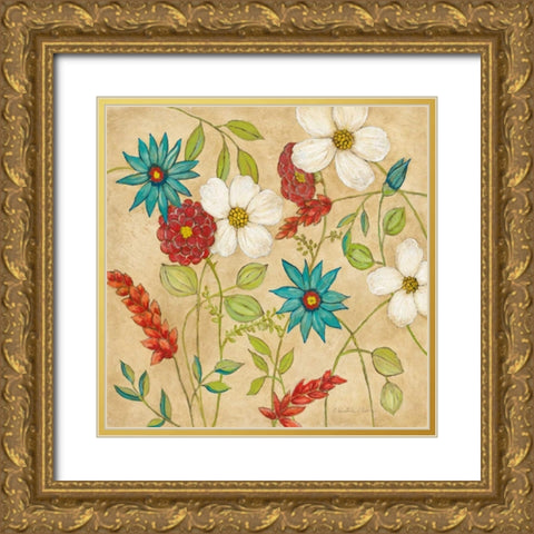 Cottage Garden II Gold Ornate Wood Framed Art Print with Double Matting by Olson, Charlene