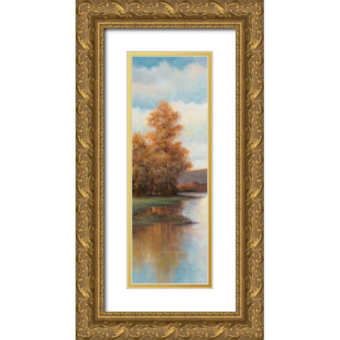Slow River I Gold Ornate Wood Framed Art Print with Double Matting by Chiu, T.C.