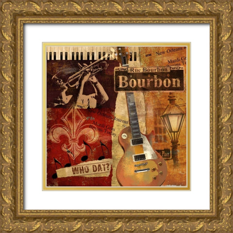 Rue Bourbon Gold Ornate Wood Framed Art Print with Double Matting by Knutsen, Conrad