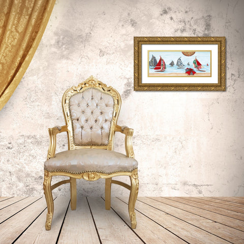 South of France II Gold Ornate Wood Framed Art Print with Double Matting by Tava Studios