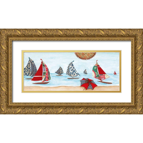 South of France II Gold Ornate Wood Framed Art Print with Double Matting by Tava Studios