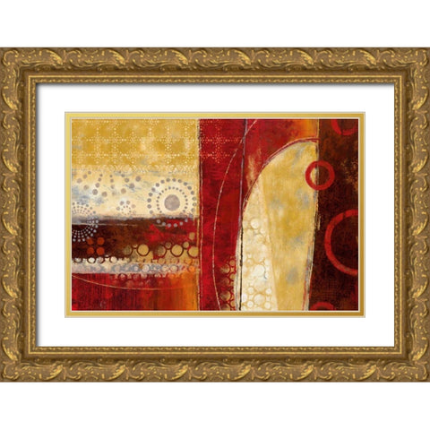 Dance of Light II Gold Ornate Wood Framed Art Print with Double Matting by Nan