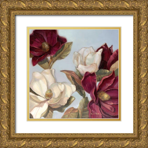 Magnolia Gold Ornate Wood Framed Art Print with Double Matting by Mathenia, Paul