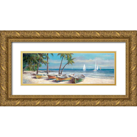 Fair Island I Gold Ornate Wood Framed Art Print with Double Matting by Chiu, T.C.