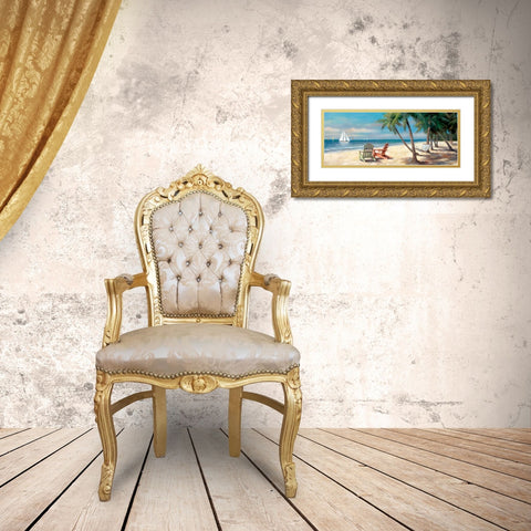 Fair Island II Gold Ornate Wood Framed Art Print with Double Matting by Chiu, T.C.