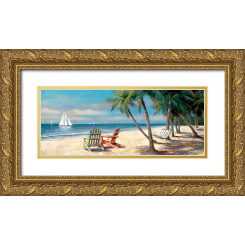 Fair Island II Gold Ornate Wood Framed Art Print with Double Matting by Chiu, T.C.