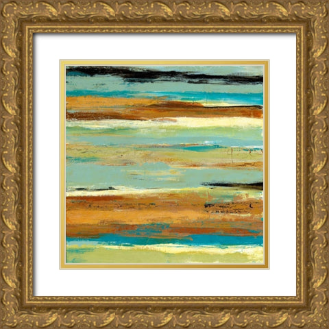 Terra Firma I Gold Ornate Wood Framed Art Print with Double Matting by Donovan, Maria