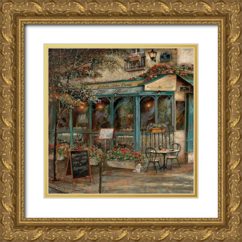 Jardin Notre Dame I Gold Ornate Wood Framed Art Print with Double Matting by Manning, Ruane