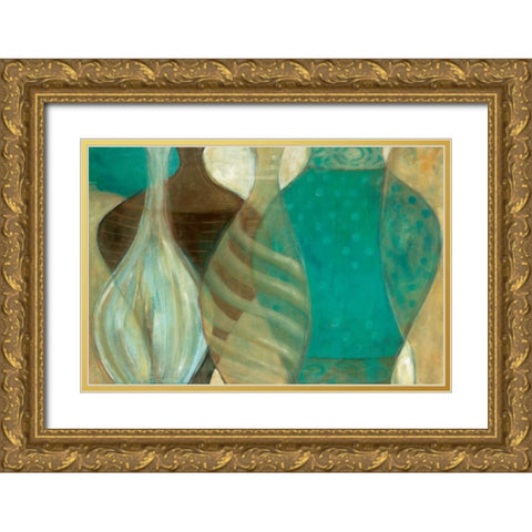 Vessels Of Glass Gold Ornate Wood Framed Art Print with Double Matting by Robinson, Carol