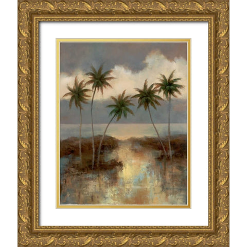 After the Rain II Gold Ornate Wood Framed Art Print with Double Matting by Chiu, T.C.