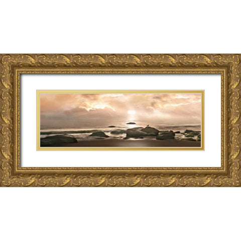 Best Seat In Gold Ornate Wood Framed Art Print with Double Matting by Calascibetta, Mike