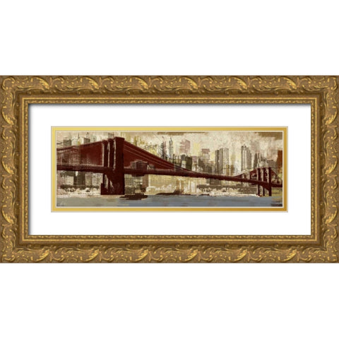 To Brooklyn Gold Ornate Wood Framed Art Print with Double Matting by Mosher, Kyle