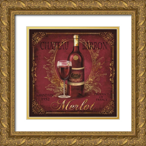 Chateau Barron Gold Ornate Wood Framed Art Print with Double Matting by Knutsen, Conrad